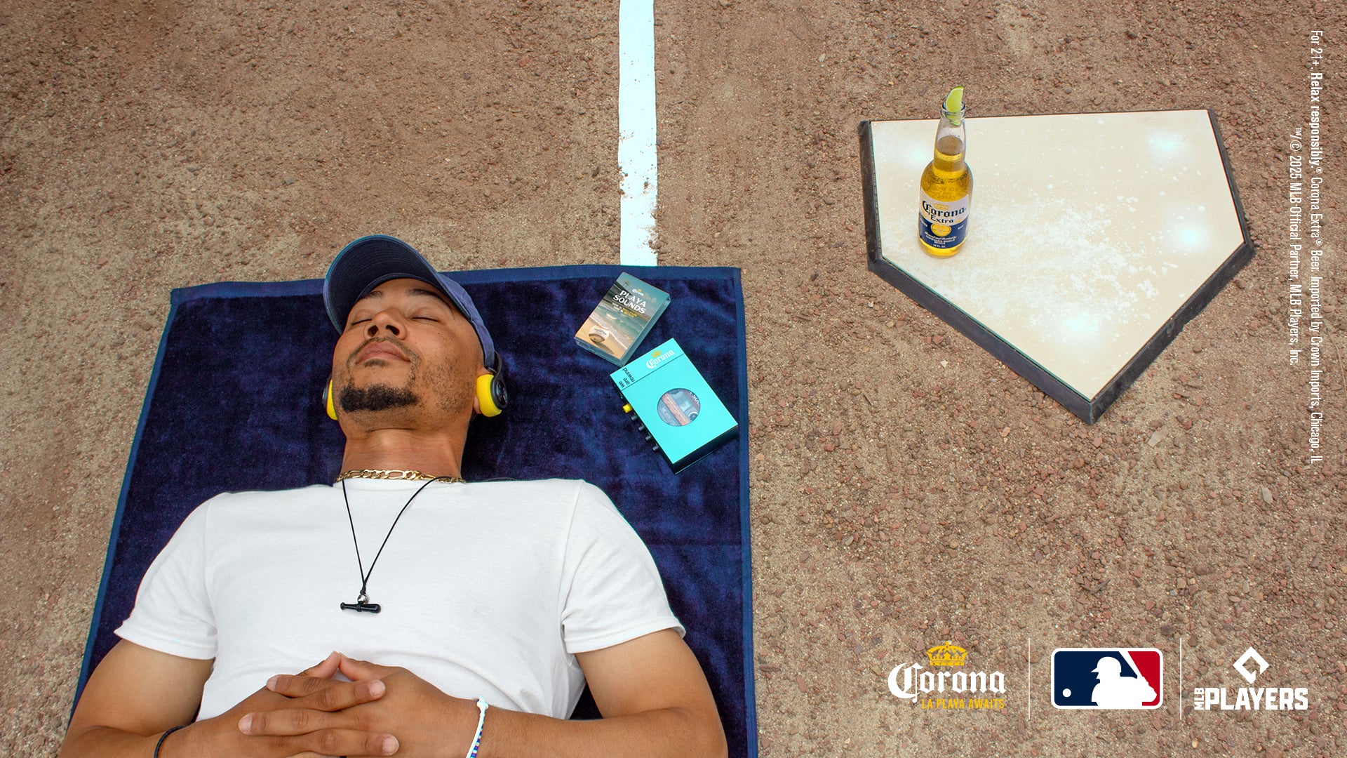 Corona and MLB partnership ad professional baseball player Mookie Betts